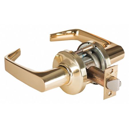 Door Lever Lockset,4-7/8" Strike Dim (1