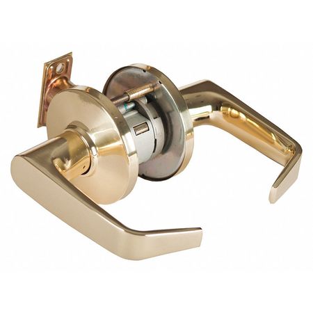 Door Lever Lockset,4-7/8" Strike Dim (1