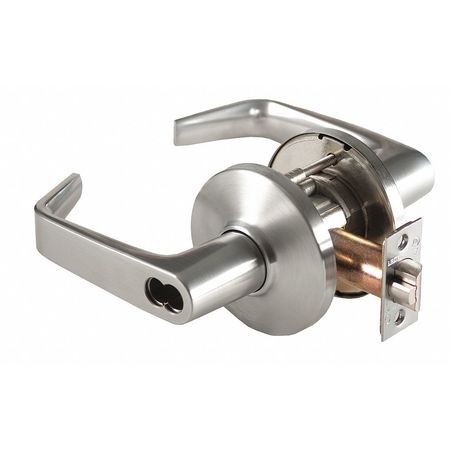 Door Lever Lockset,2-3/4" Strike Dim (1