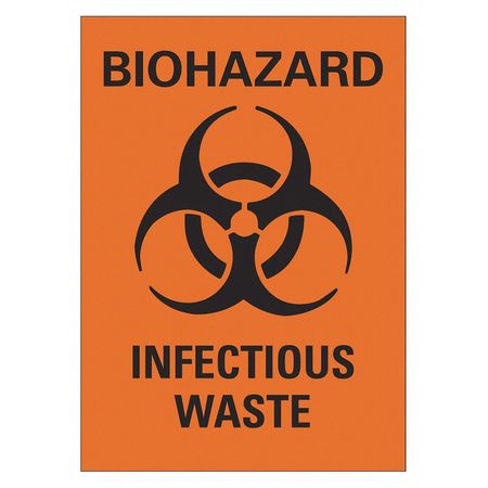 Biohazard Sign,7"w,10"h,0.004" Thickness