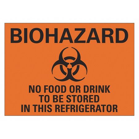 Biohazard Sign,10"w,7"h,0.004" Thickness