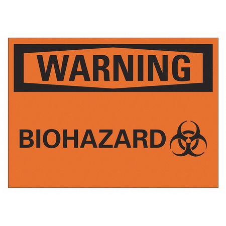 Biohazard Sign,10"w,7"h,0.004" Thickness