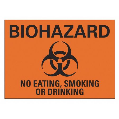 Biohazard Sign,10"w,7"h,0.040" Thickness