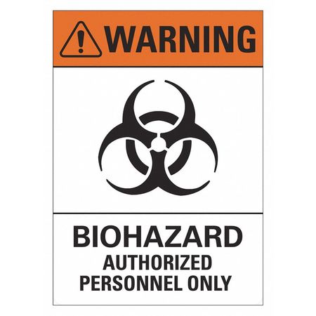 Biohazard Sign,14" W,10" H,0.004" Thick