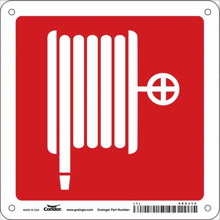 Safety Sign,7" Wx7" H,0.055" Thick (4 Un