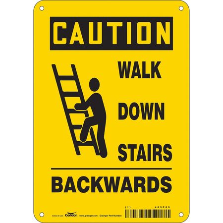 Sign,walk Down Stairs Backwards,10"x7" (