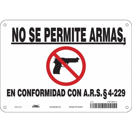 Security Sign,10"w,7" H,0.055" Thickness