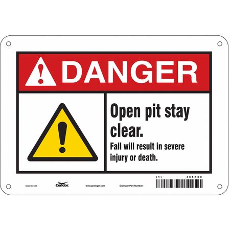 Construction Sign,10"w,7" H,0.055" Thick