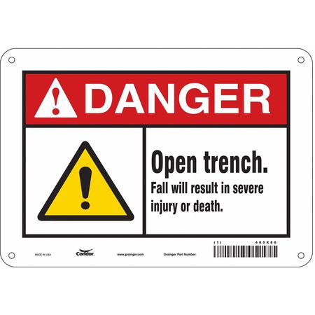 Construction Sign,10"w,7" H,0.055" Thick