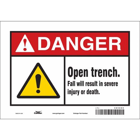 Construction Sign,10"w,7" H,0.004" Thick