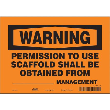 Construction Sign,10"w,7" H,0.004" Thick