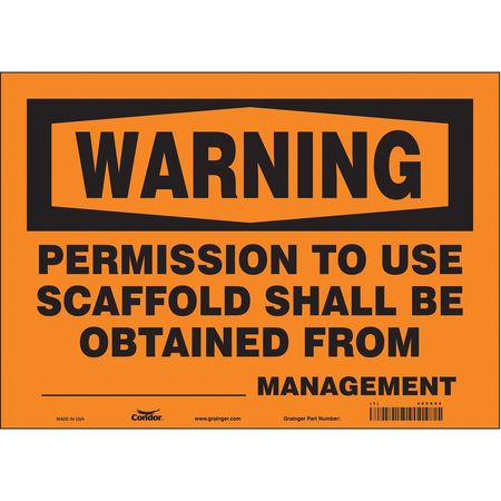 Construction Sign,14"w,10"h,0.004" Thick