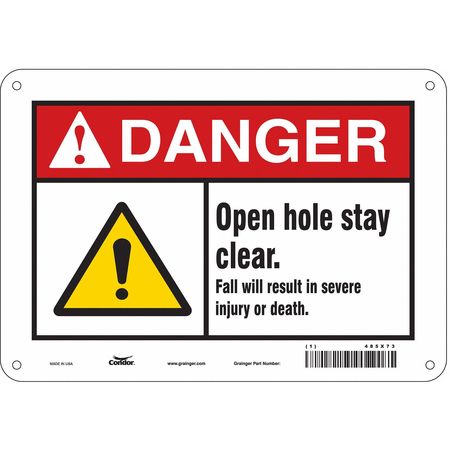 Construction Sign,10"w,7" H,0.055" Thick