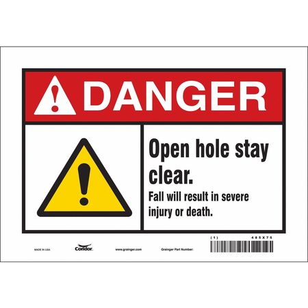 Construction Sign,10"w,7" H,0.004" Thick