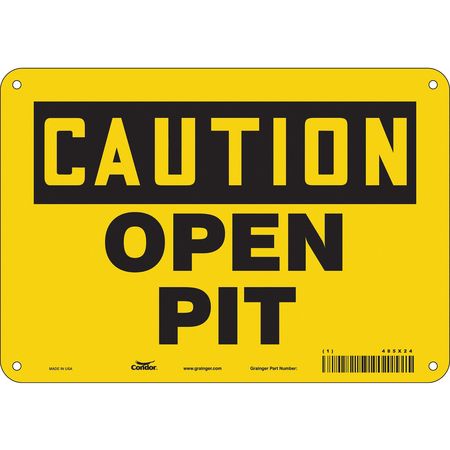 Construction Sign,10"w,7" H,0.055" Thick