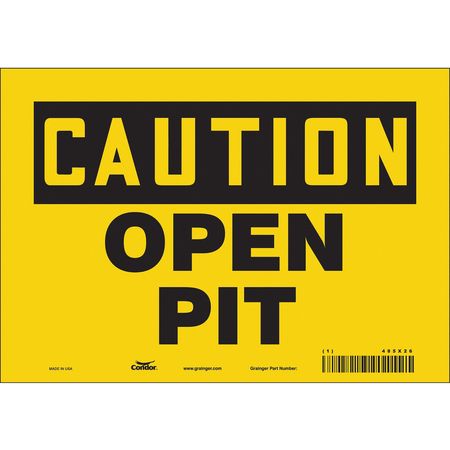 Construction Sign,10"w,7" H,0.004" Thick