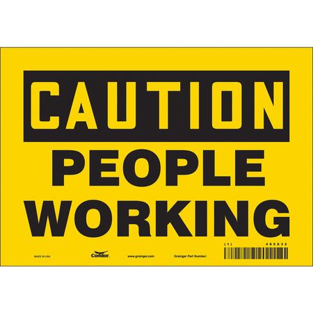 Construction Sign,10"w,7" H,0.004" Thick