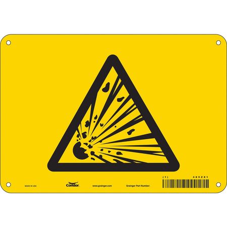 Chemical Sign,10"w,7" H,0.055" Thickness