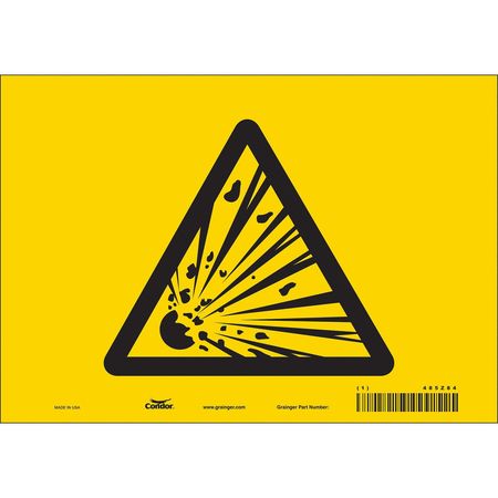 Chemical Sign,10"w,7" H,0.004" Thickness