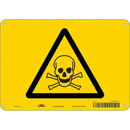 Chemical Sign,10"w,7" H,0.055" Thickness