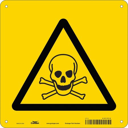 Chemical Sign,10"w,10"h,0.055" Thickness