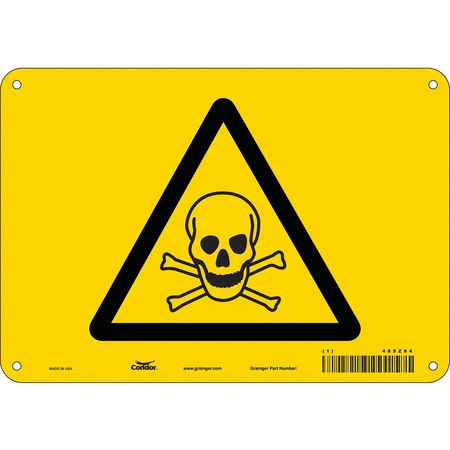 Chemical Sign,10"w,7" H,0.004" Thickness