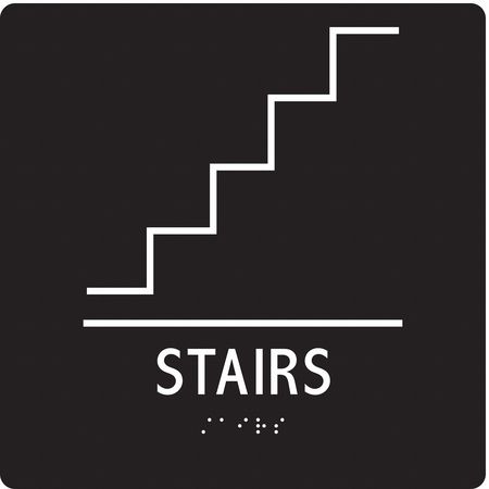 Safety Sign,stairway,8"x8" (1 Units In E