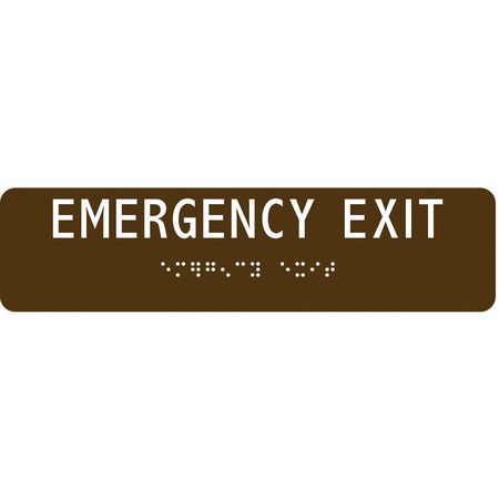 Safety Sign,emergency Exit,2"x8" (1 Unit