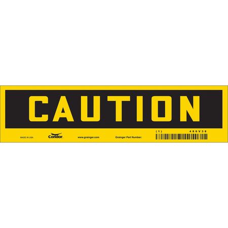 Safety Sign,9"w,2-1/4"h,0.004" Thickness