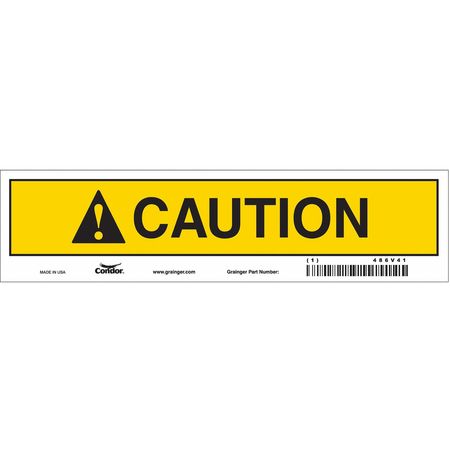 Safety Sign,9"w,2-1/4"h,0.004" Thickness