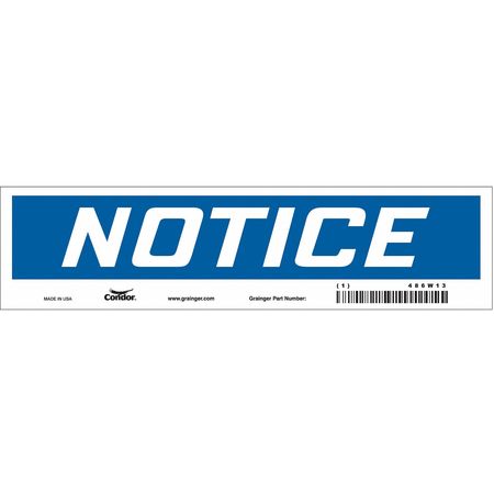 Safety Sign,9"w,2-1/4"h,0.004" Thickness