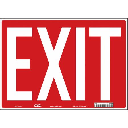 Safety Sign,exit,10"x14",pk6 (1 Units In