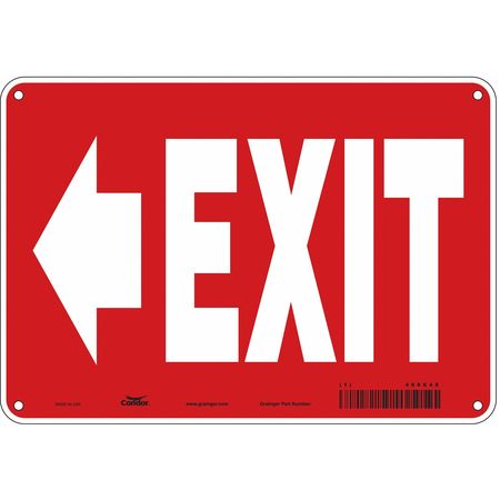 Safety Sign,exit,7"x10" (3 Units In Ea)