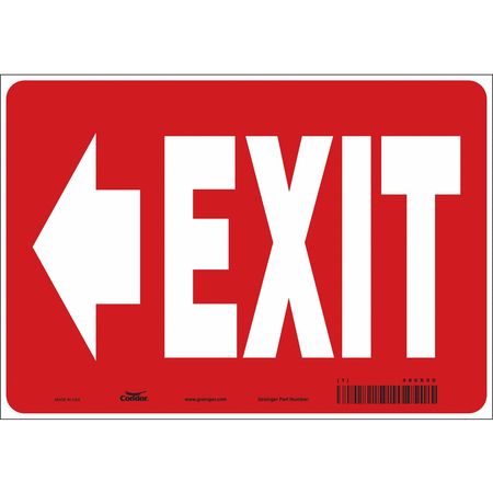 Safety Sign,exit,7"x10" (5 Units In Ea)