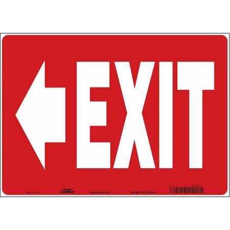 Safety Sign,exit,10"x14" (4 Units In Ea)