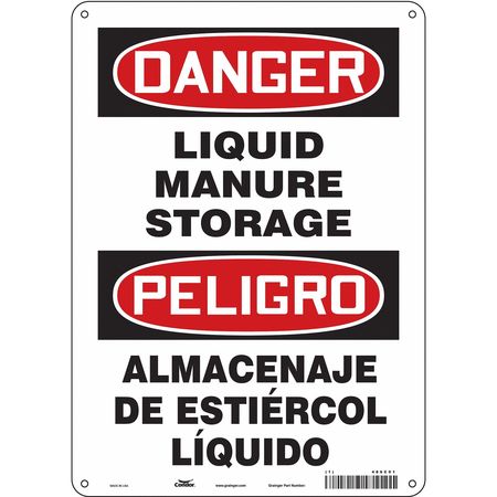 Chemical Sign,10"w,14"h,0.055" Thickness