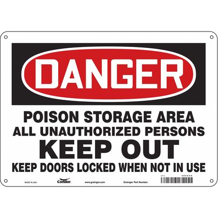 Chemical Sign,14"w,10"h,0.055" Thickness