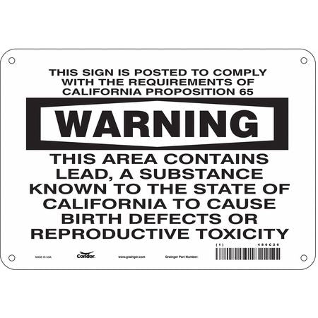 Chemical Sign,10"w,7" H,0.055" Thickness