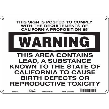 Chemical Sign,14"w,10"h,0.055" Thickness