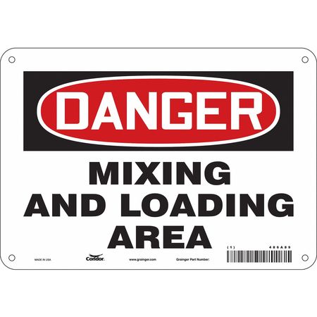 Chemical Sign,10"w,7" H,0.055" Thickness