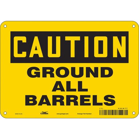 Chemical Sign,10"w,7" H,0.055" Thickness