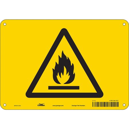 Chemical Sign,10"w,7" H,0.055" Thickness