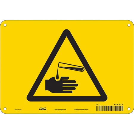 Chemical Sign,10"w,7" H,0.055" Thickness