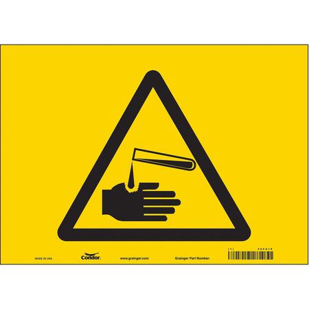 Chemical Sign,14"w,10"h,0.004" Thickness