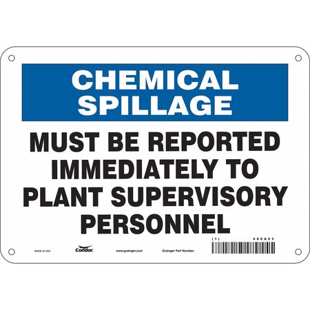 Chemical Sign,10"w,7" H,0.055" Thickness