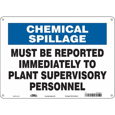 Chemical Sign,14"w,10"h,0.055" Thickness