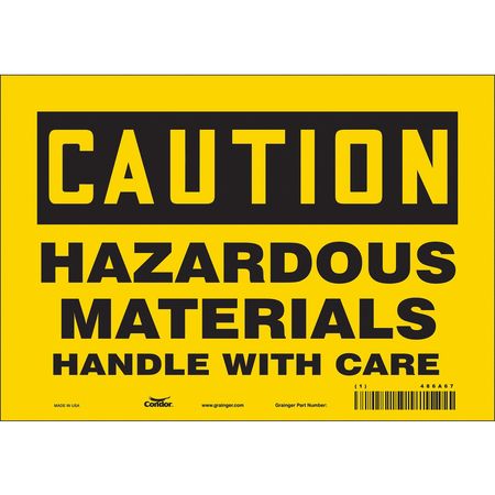 Chemical Sign,10"w,7" H,0.004" Thickness