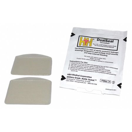 Dual Seals,sterile,beige,hydrogel,pk2 (1