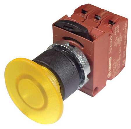 Illum Push Button,22mm,yellow,120vac (1