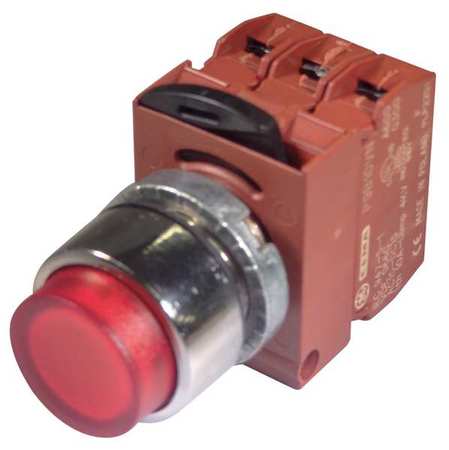 Illum Push Button,22mm,red,24vac/dc (1 U